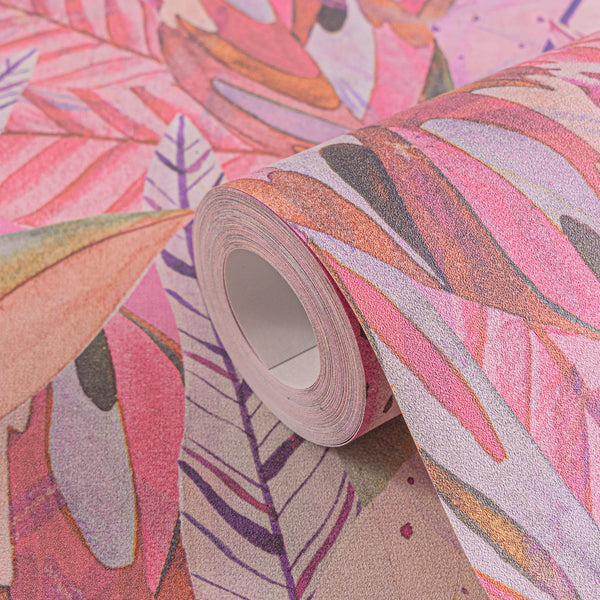 Hochwertige Vliestapete Pink Floral