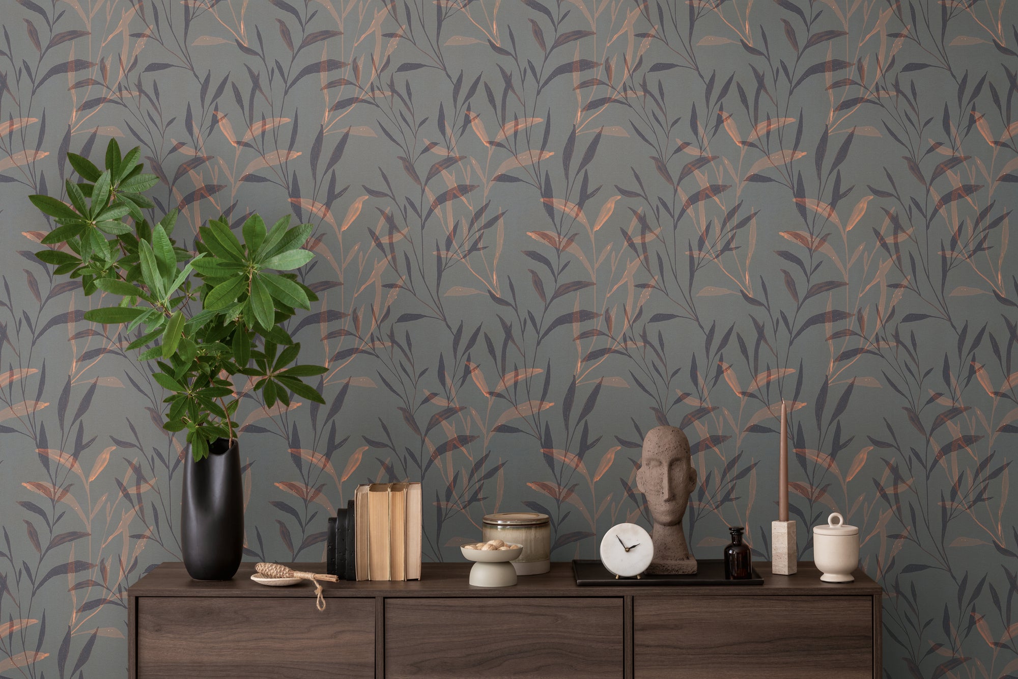 High-quality wallpaper from the Anna D'Andrea collection in brown 