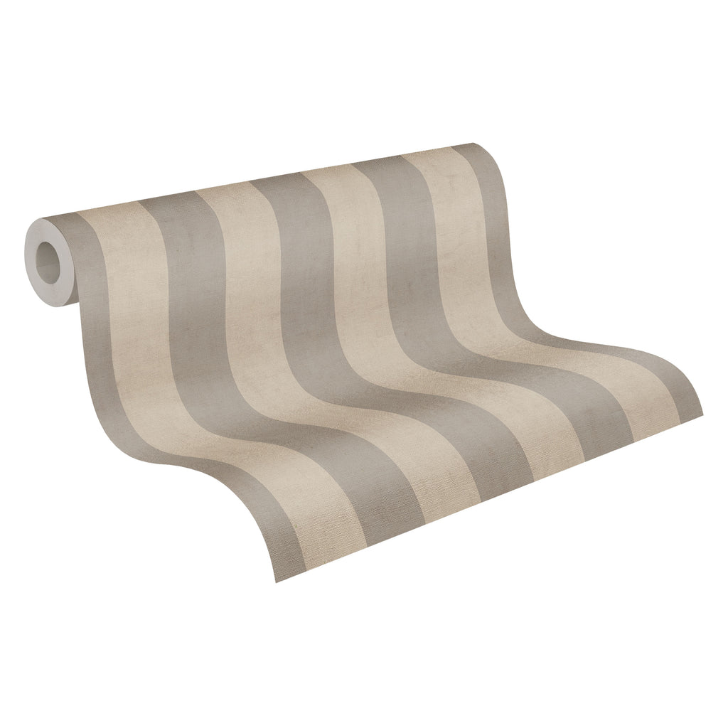 High-Quality Non-Woven Wallpaper Grey Striped Wallpaper