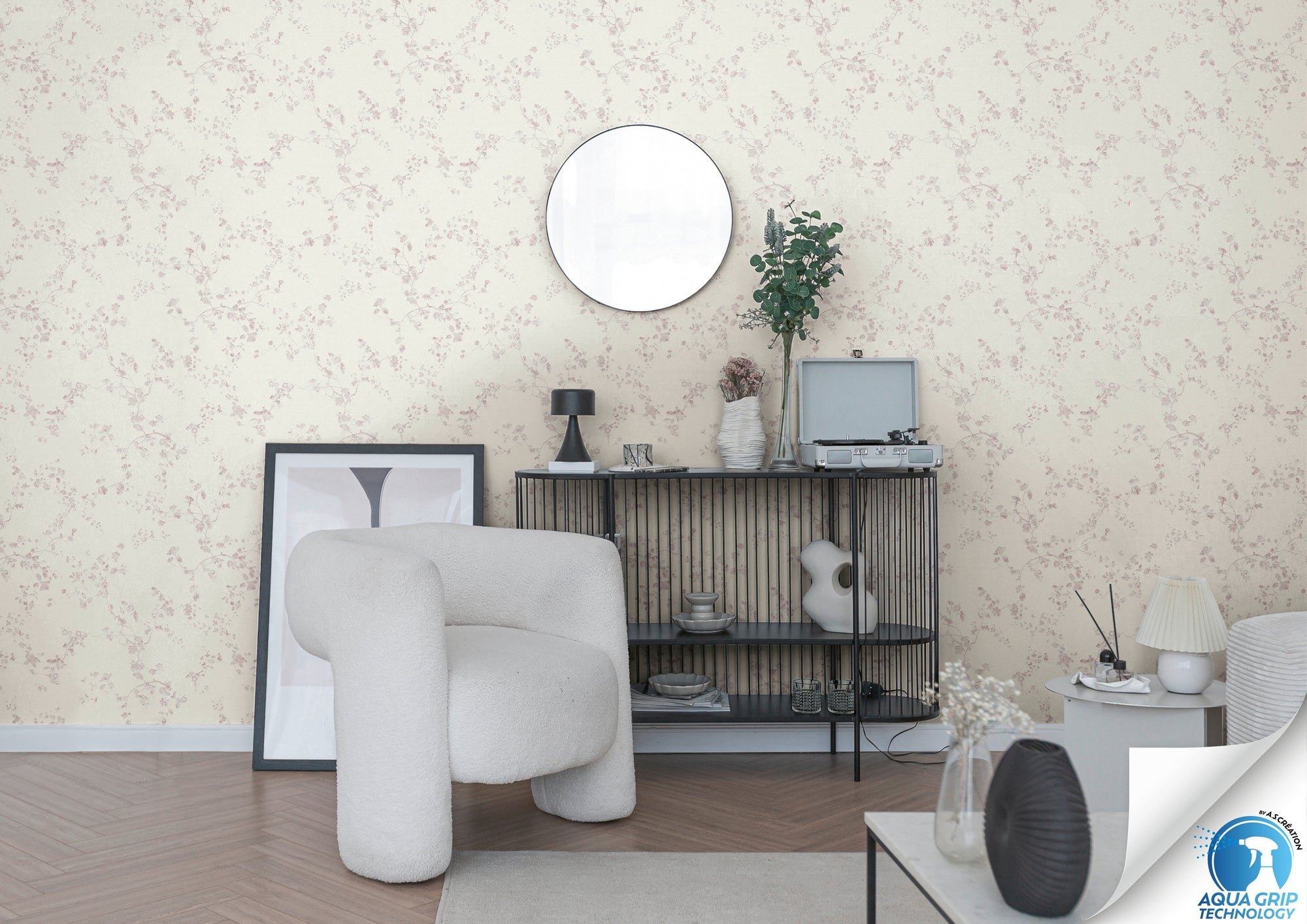 High-quality wallpaper from the WOW collection in white 