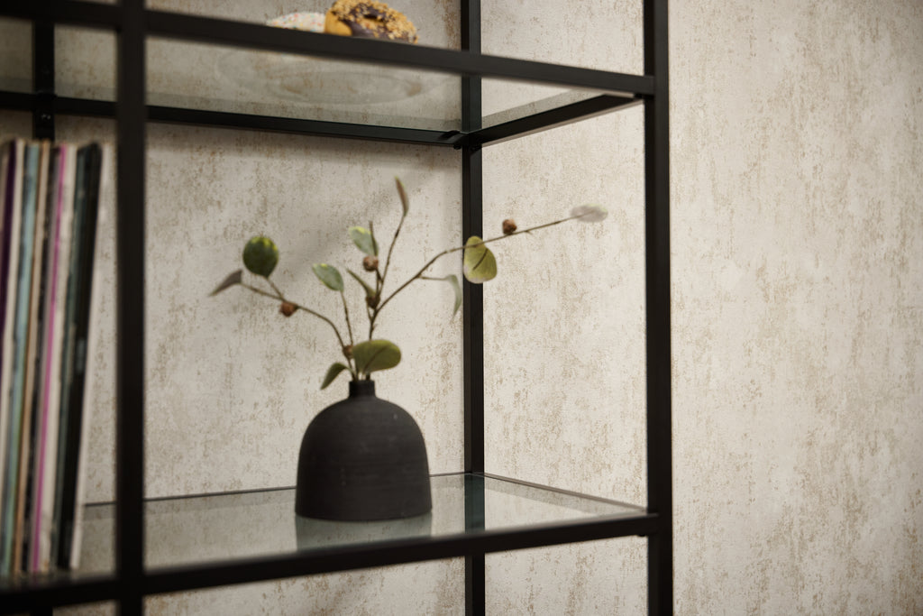 High-quality non-woven wallpaper Beige Structure