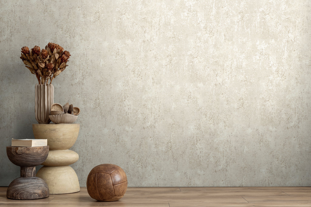 High-quality non-woven wallpaper Beige Structure