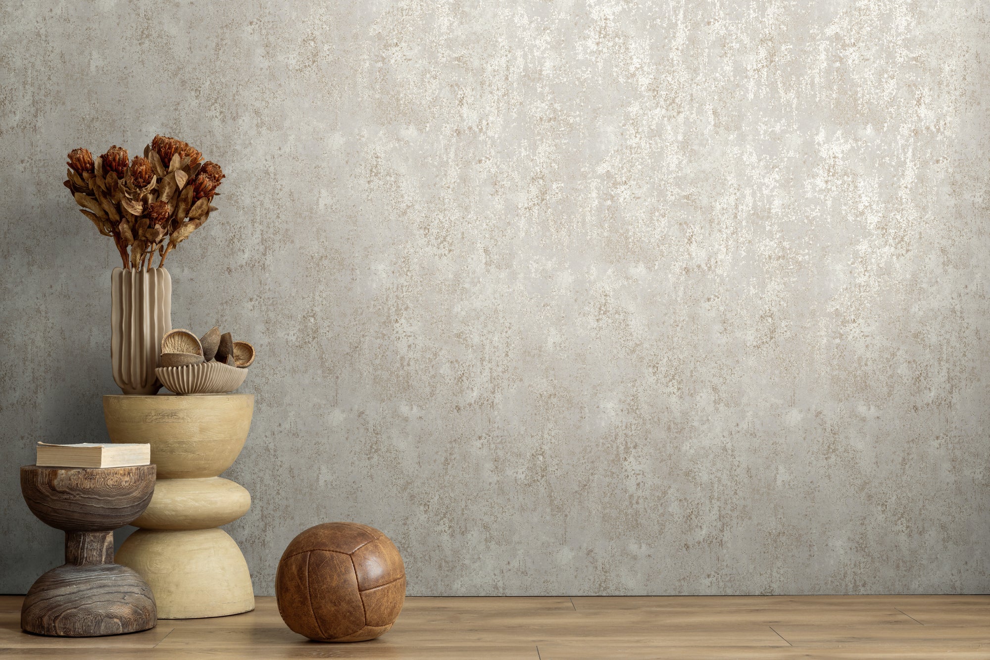 High-Quality Non-Woven Wallpaper Grey Texture