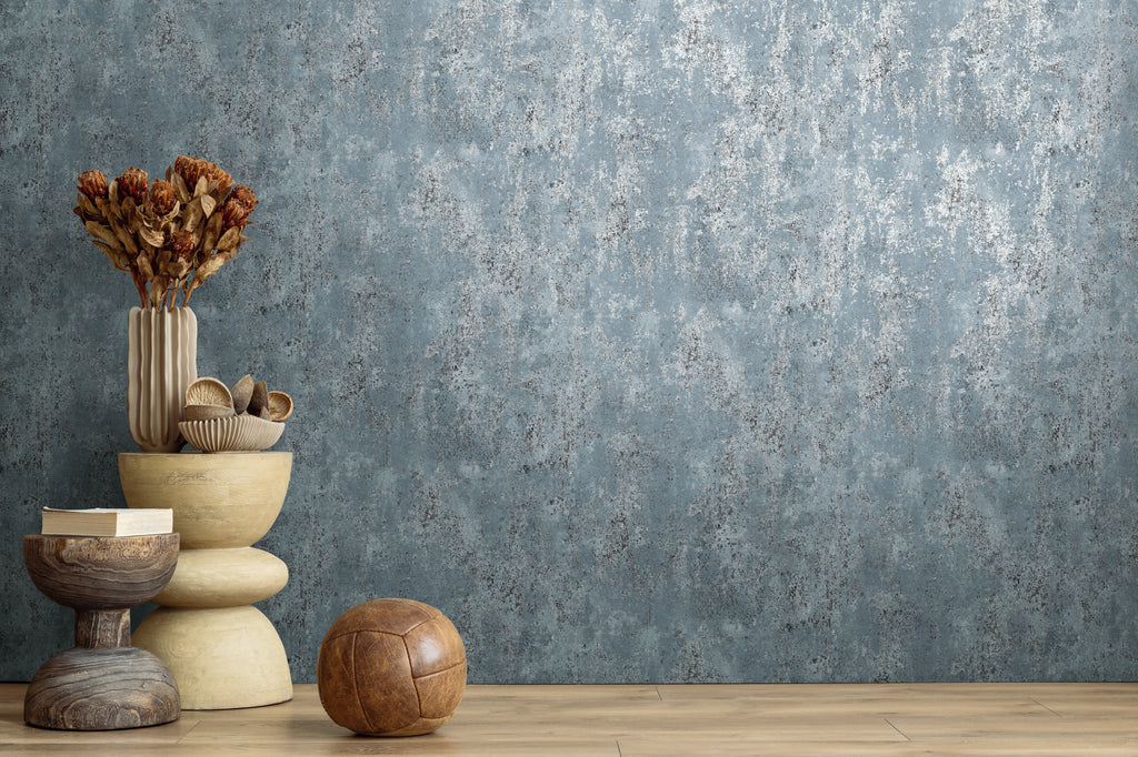 High-Quality Non-Woven Wallpaper Blue Texture