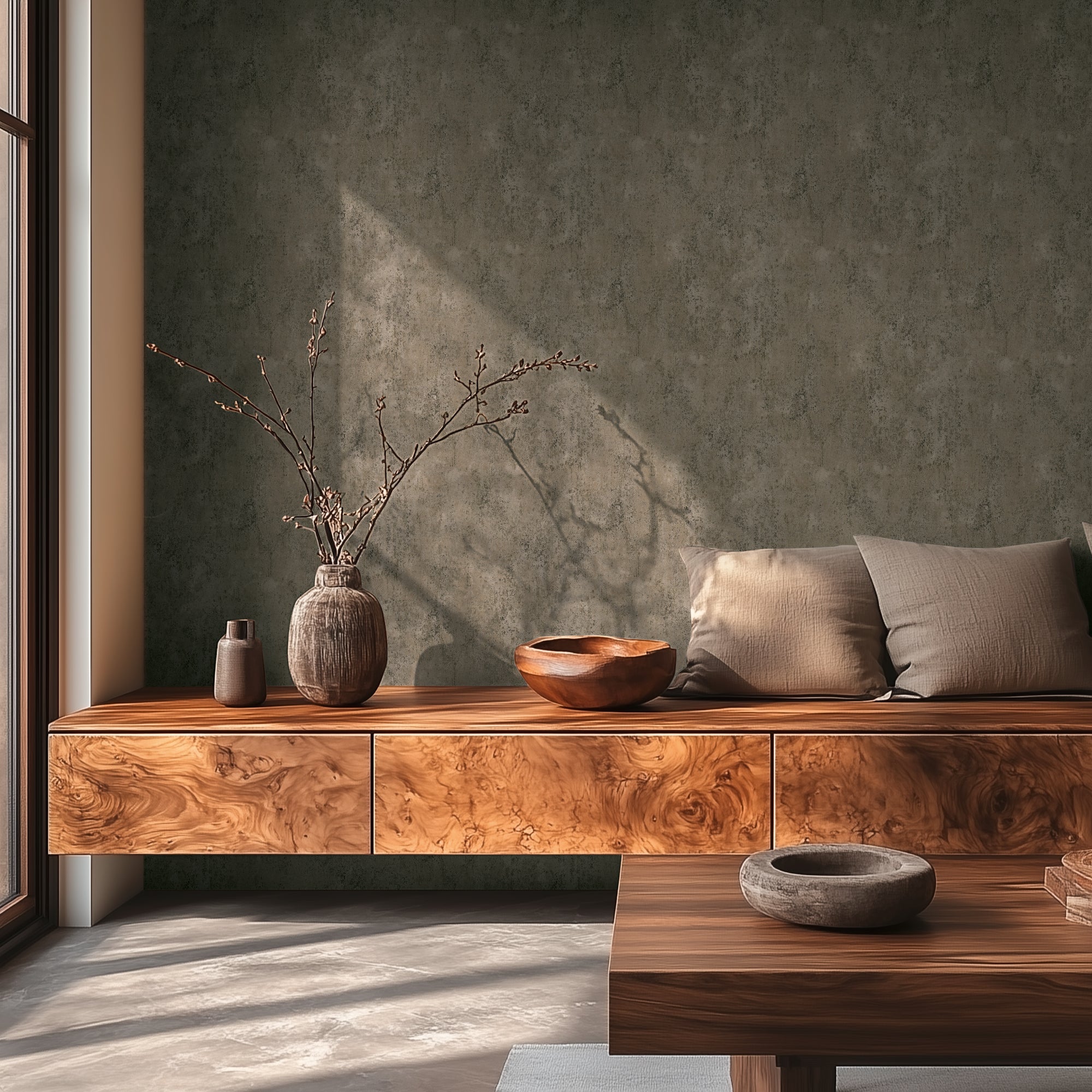 High-quality non-woven wallpaper brown texture