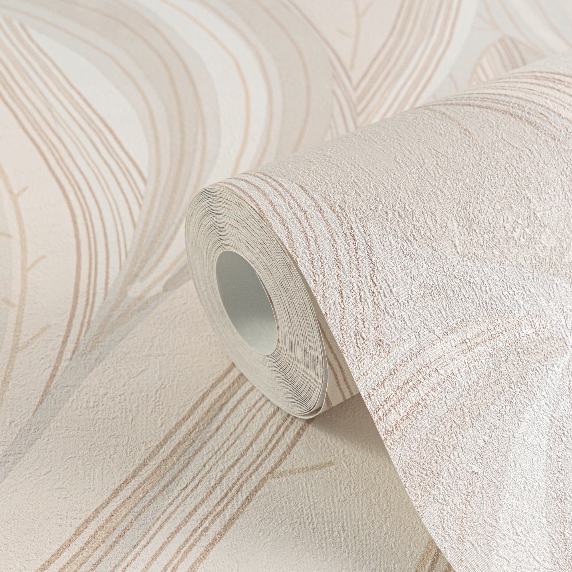 High-Quality Non-Woven Wallpaper Cream Floral