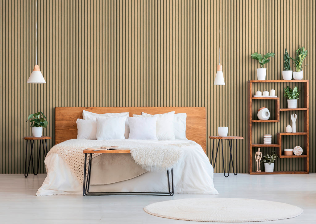 Hochwertige Vliestapete Braun Holzoptik