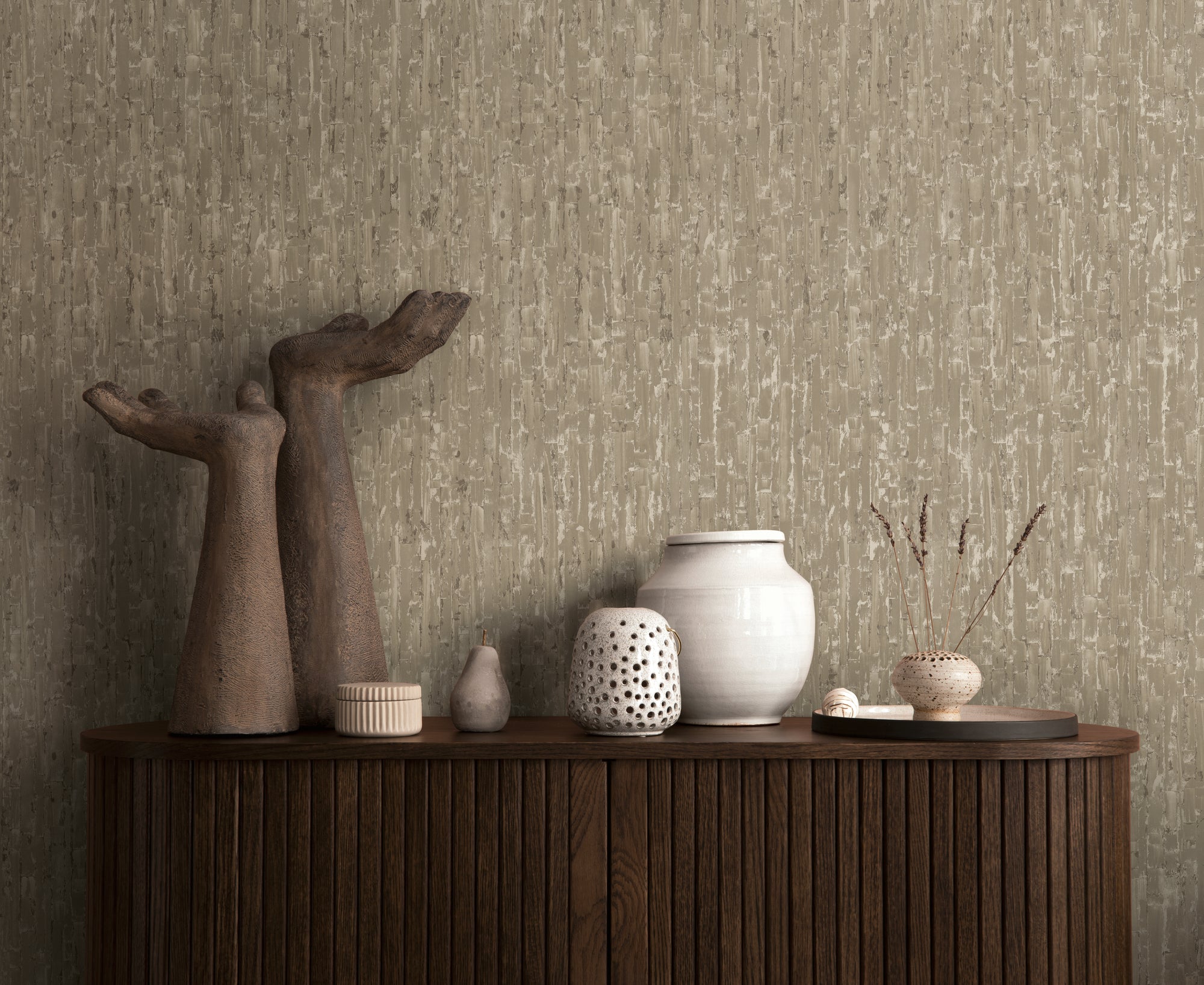 High-Quality Non-Woven Wallpaper Beige Modern