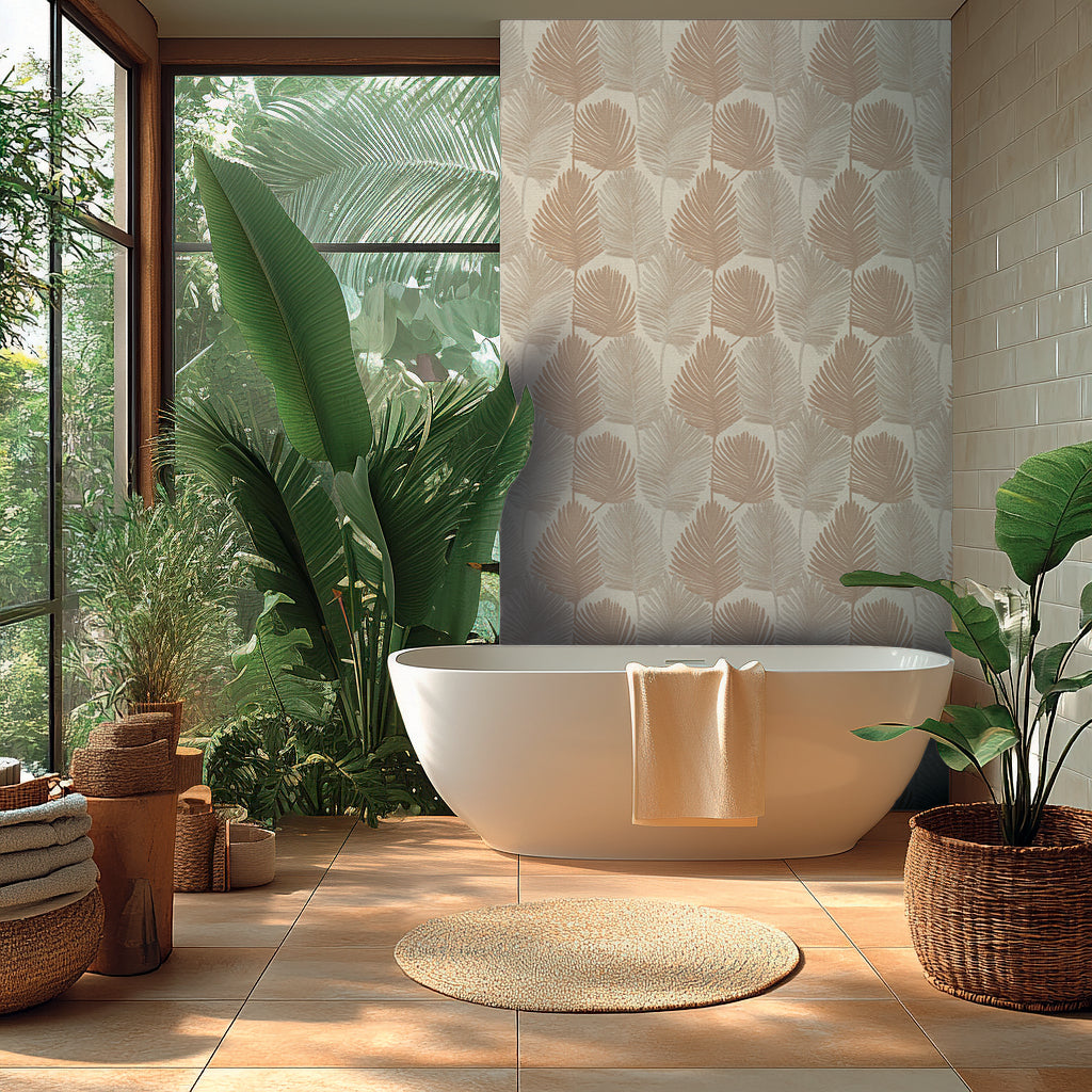 High-Quality Non-Woven Wallpaper Cream Floral