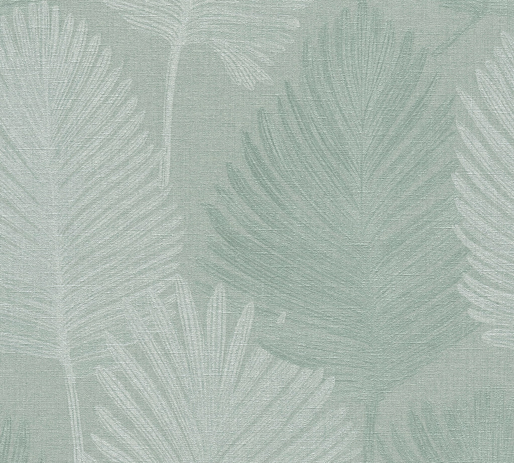 Premium Non-Woven Wallpaper Green Floral