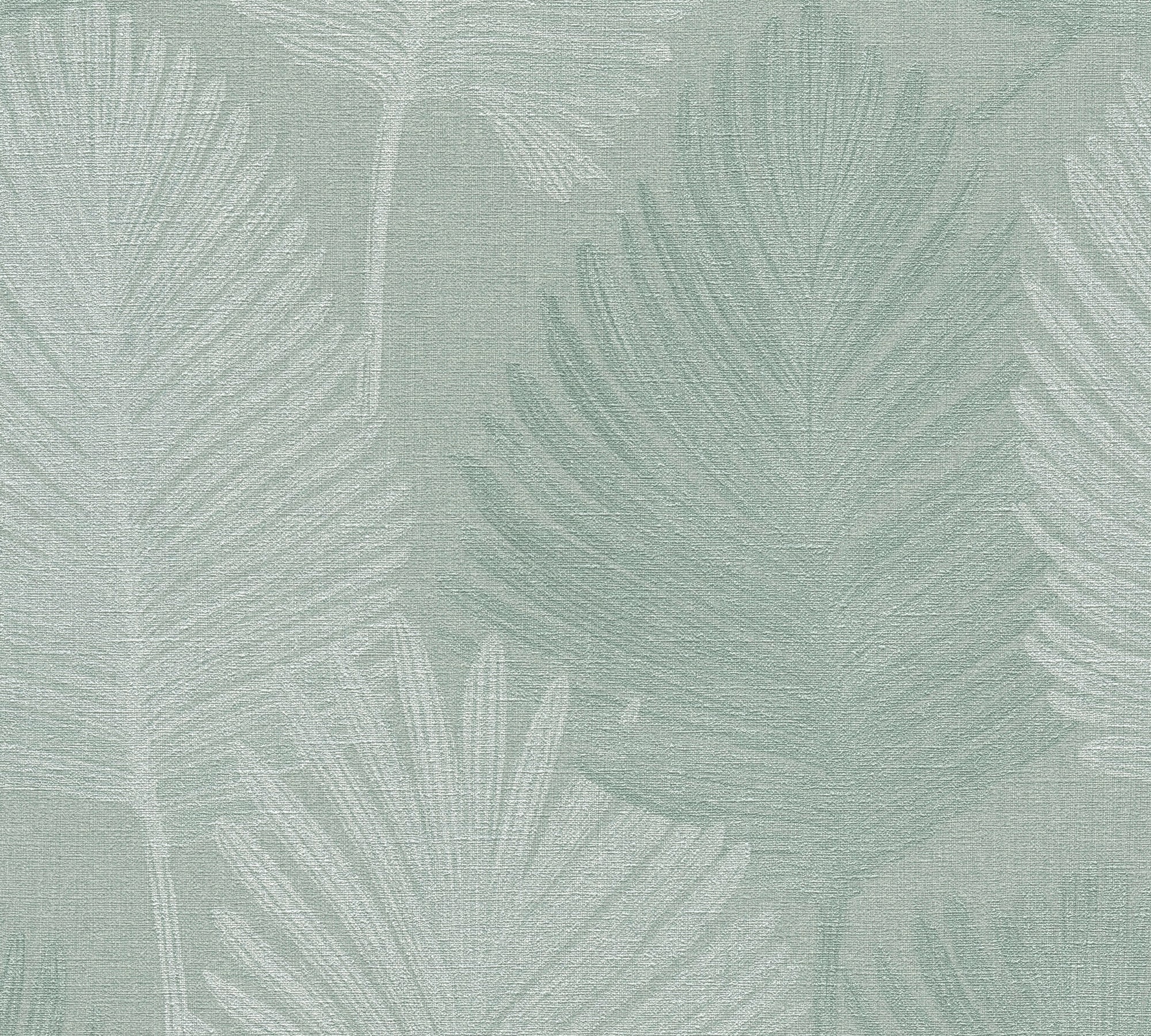 Premium Non-Woven Wallpaper Green Floral