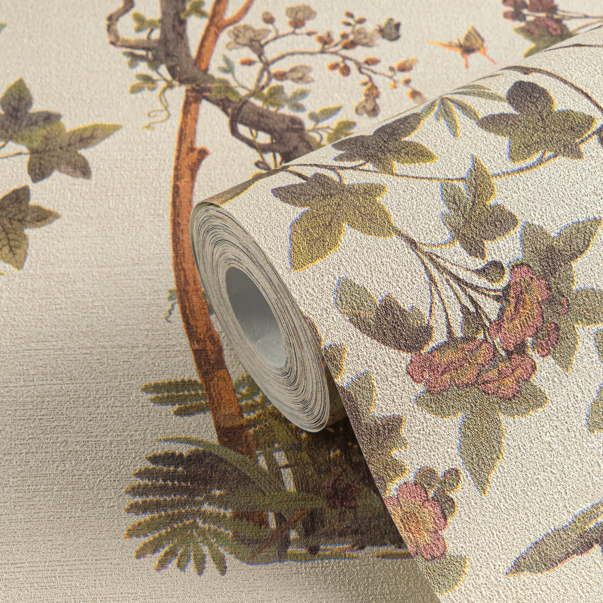 Premium Non-Woven Wallpaper Green Floral