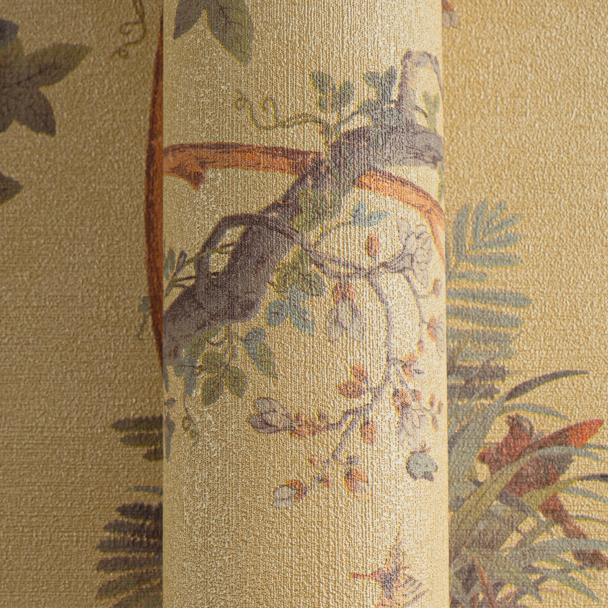 Premium Non-Woven Wallpaper Green Floral