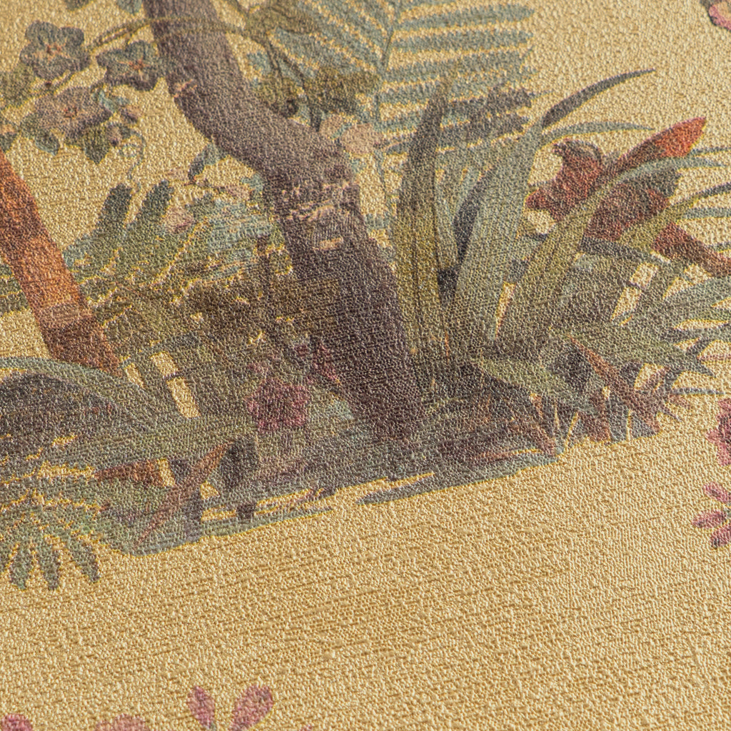 Premium Non-Woven Wallpaper Green Floral