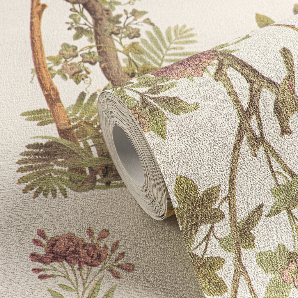 Premium Non-Woven Wallpaper Green Floral