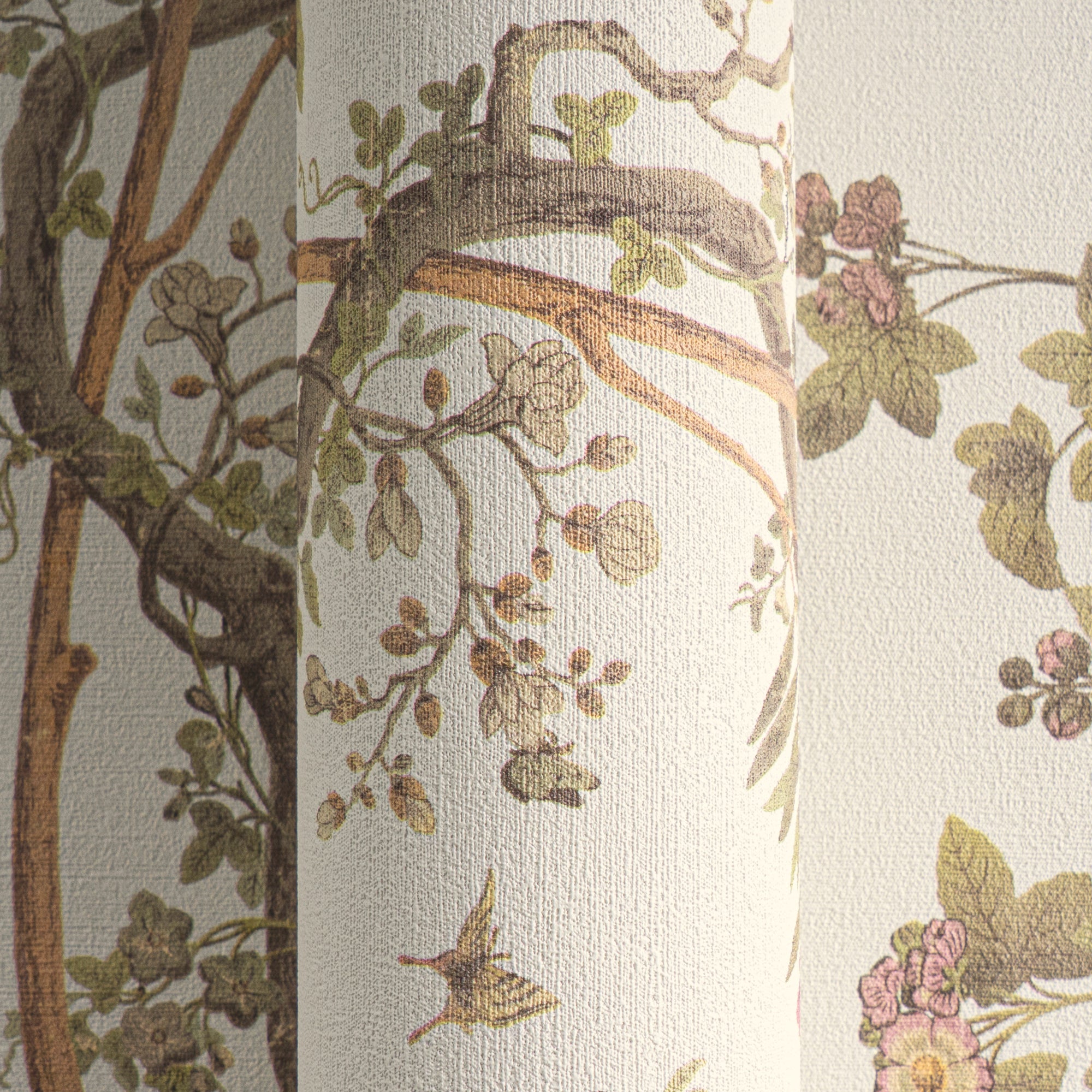 Premium Non-Woven Wallpaper Green Floral