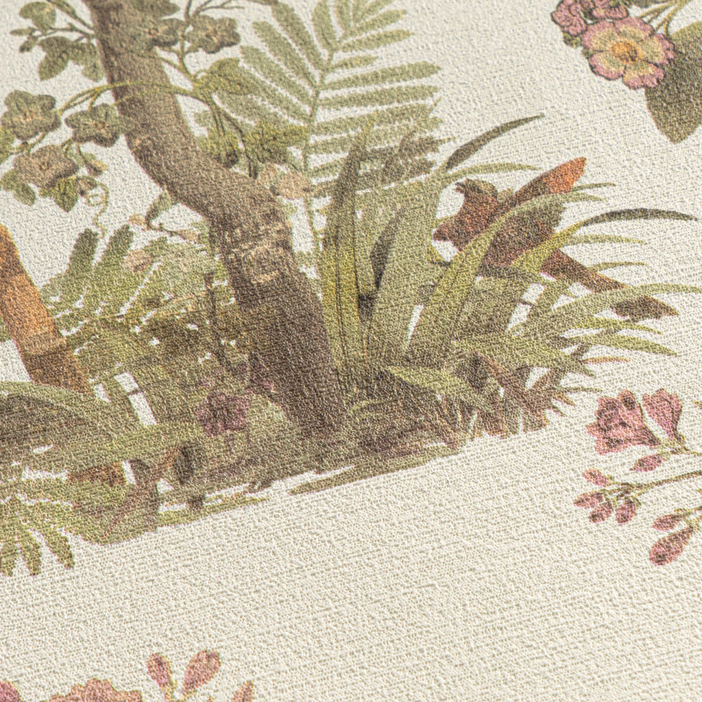 Premium Non-Woven Wallpaper Green Floral