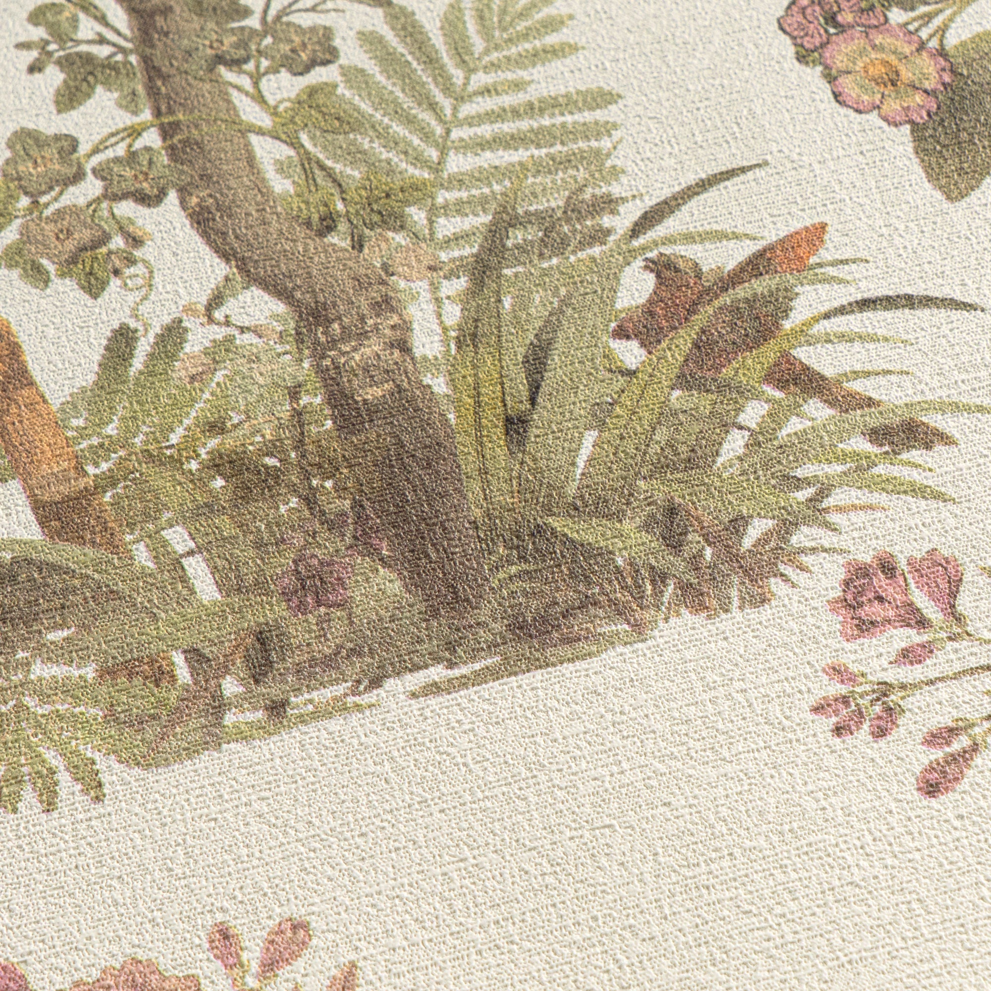 Premium Non-Woven Wallpaper Green Floral