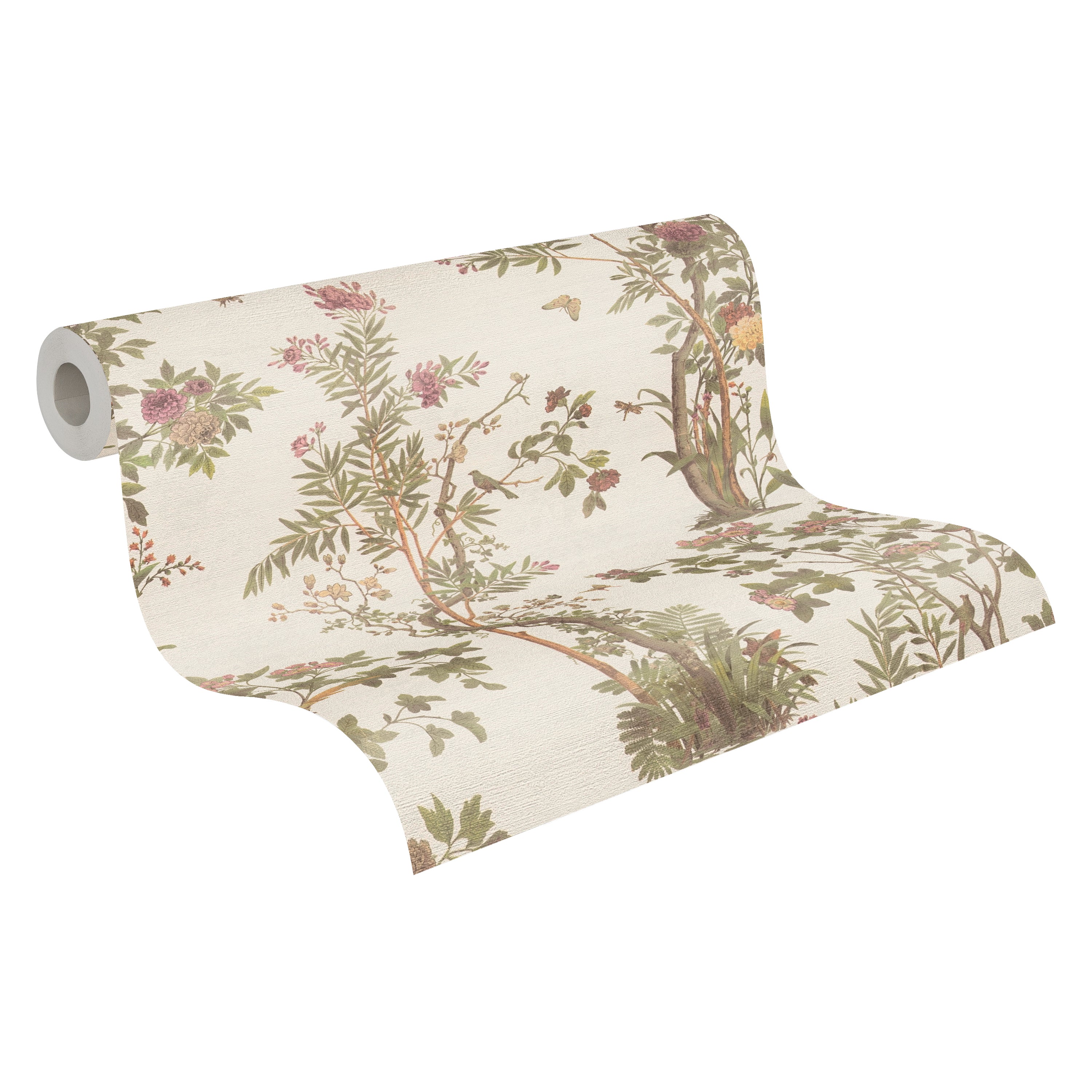 Premium Non-Woven Wallpaper Green Floral
