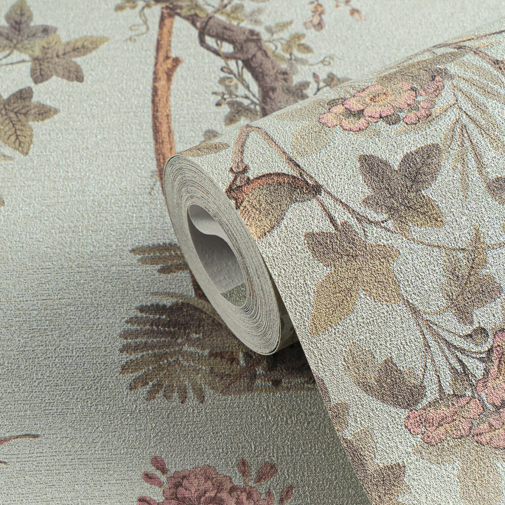 High-Quality Non-Woven Wallpaper Brown Floral
