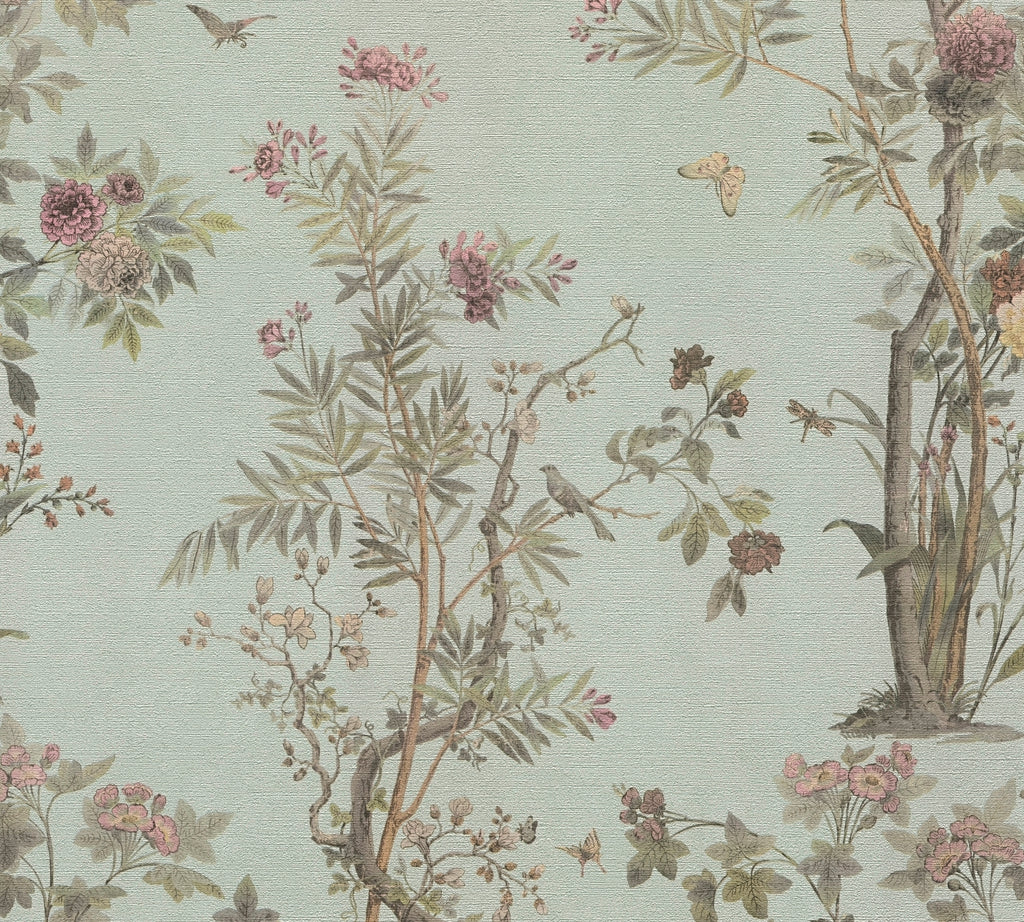 High-Quality Non-Woven Wallpaper Brown Floral