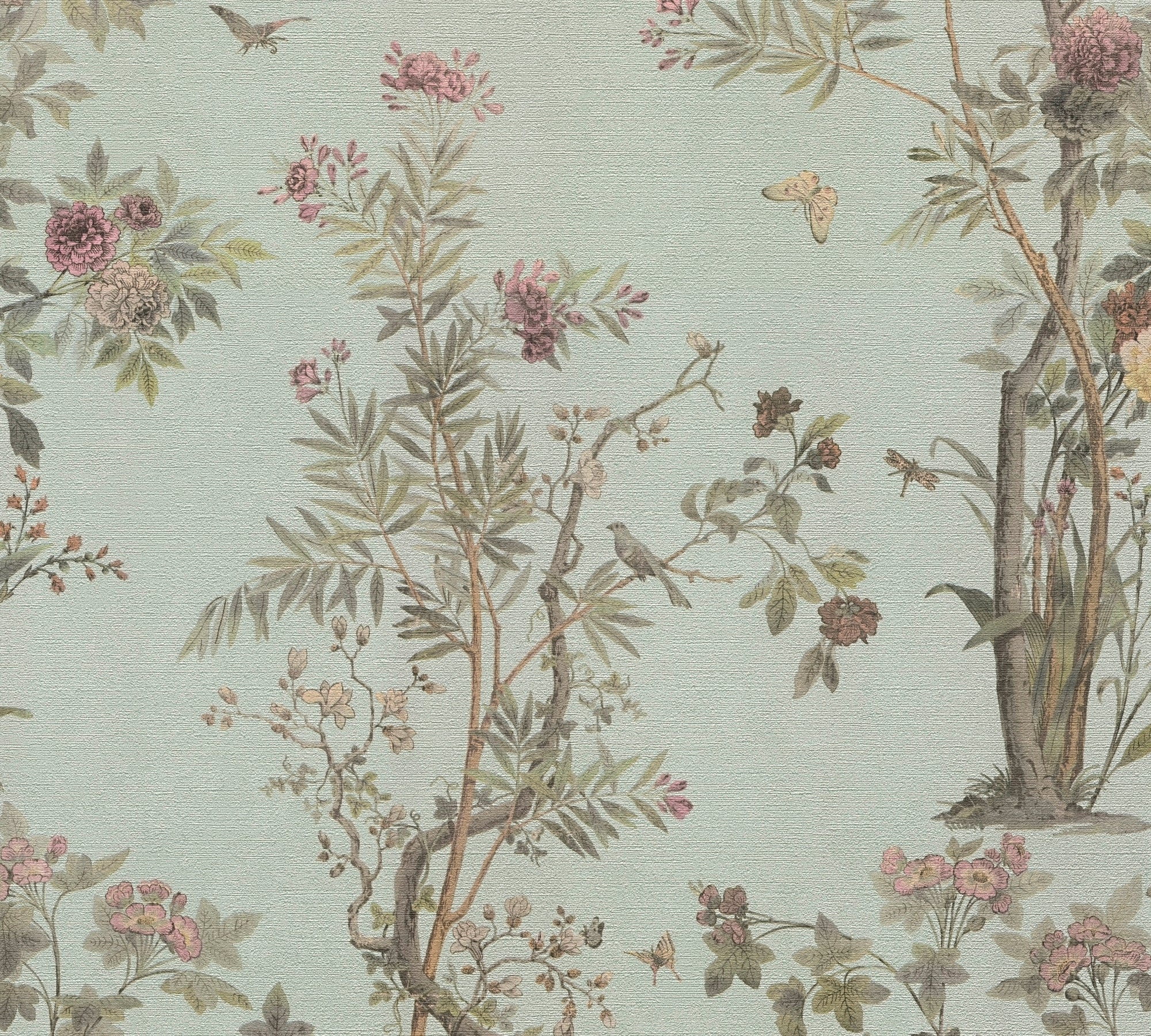 High-Quality Non-Woven Wallpaper Brown Floral