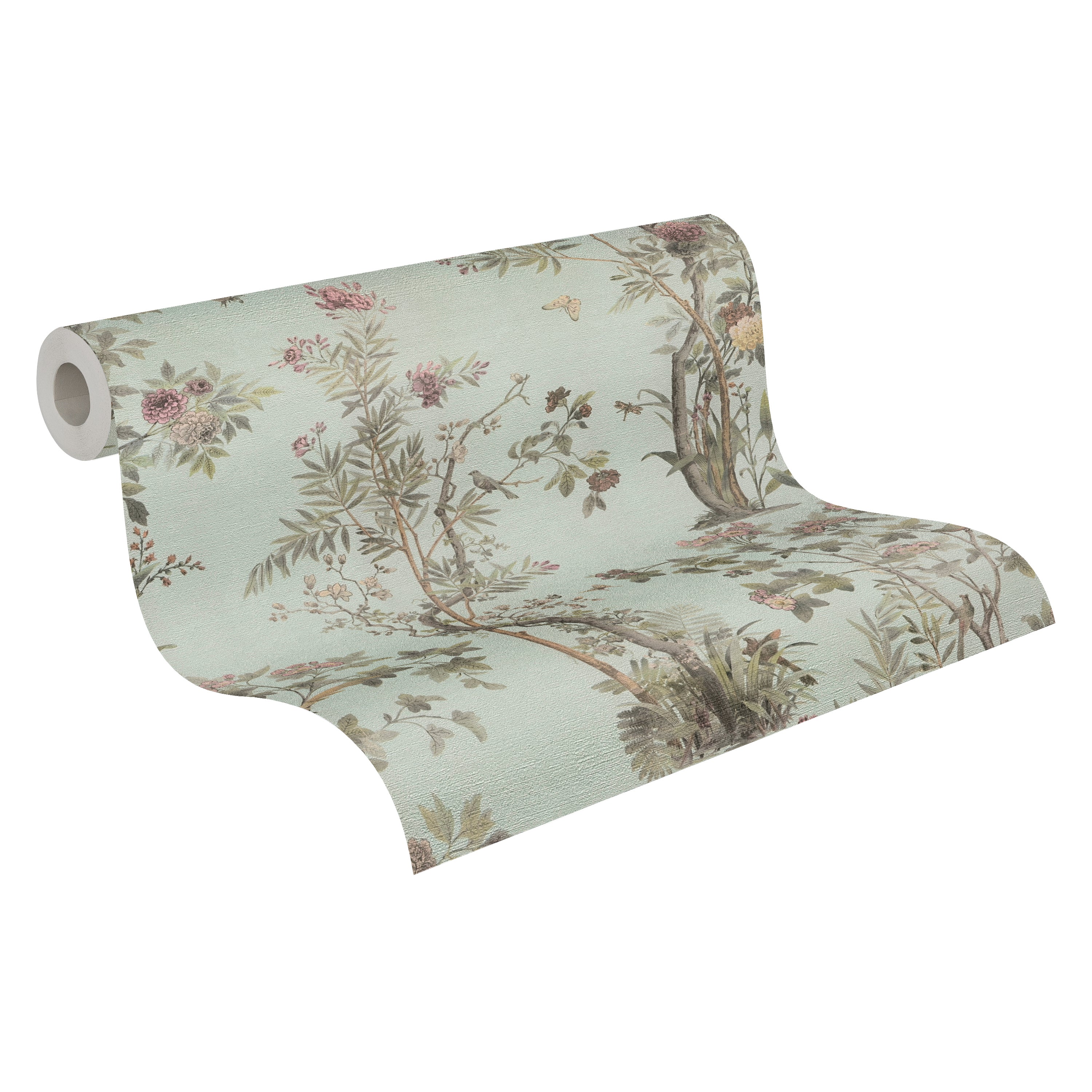 High-Quality Non-Woven Wallpaper Brown Floral