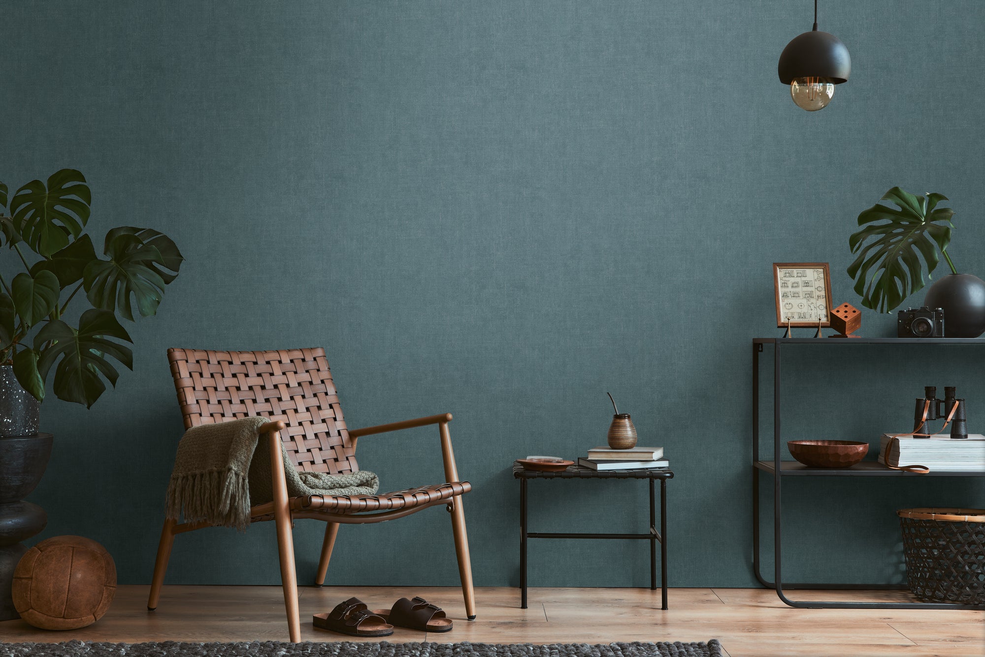 Premium Non-Woven Wallpaper Blue Texture