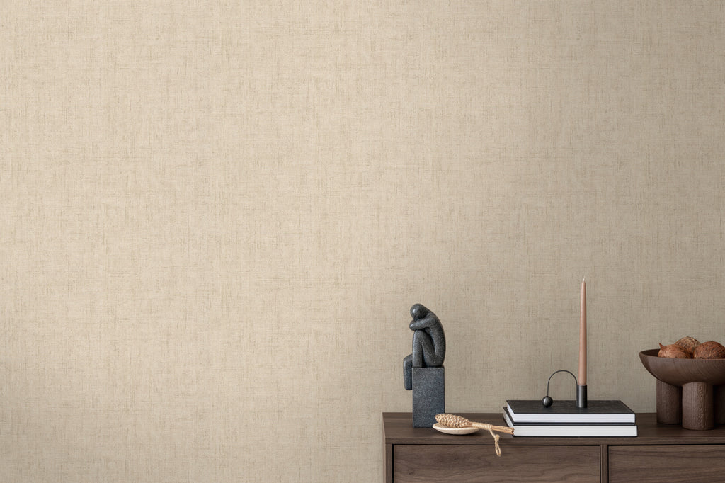 Hochwertige Vliestapete Beige Struktur
