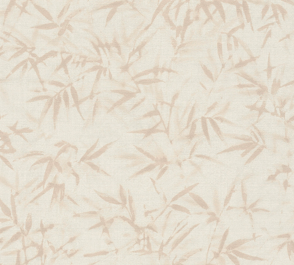Hochwertige Vliestapete Beige Floral
