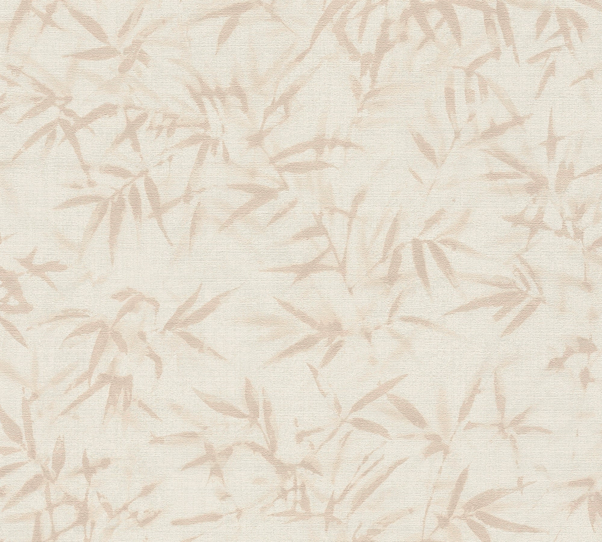 Hochwertige Vliestapete Beige Floral