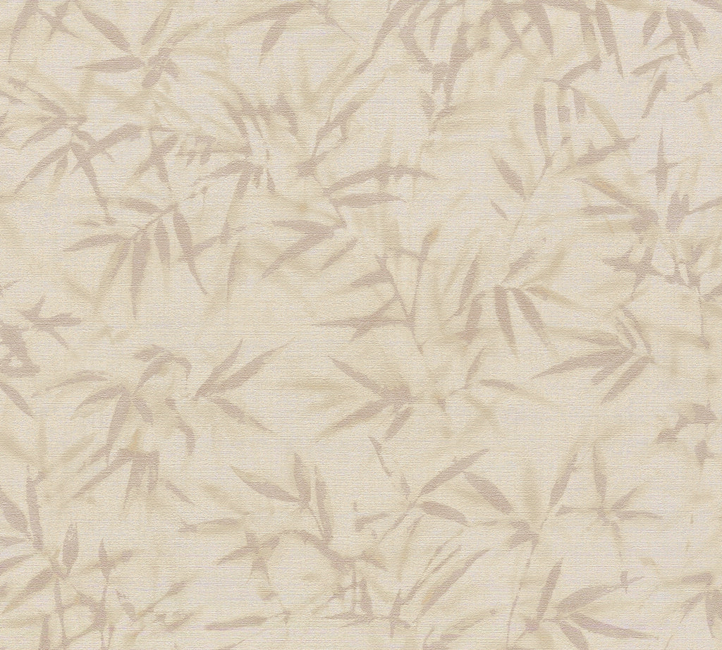 Hochwertige Vliestapete Beige Floral