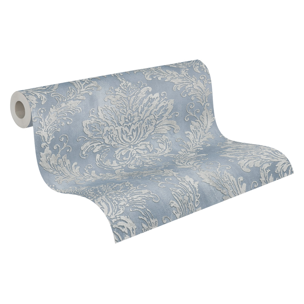 High-Quality Non-Woven Wallpaper Blue Romantic