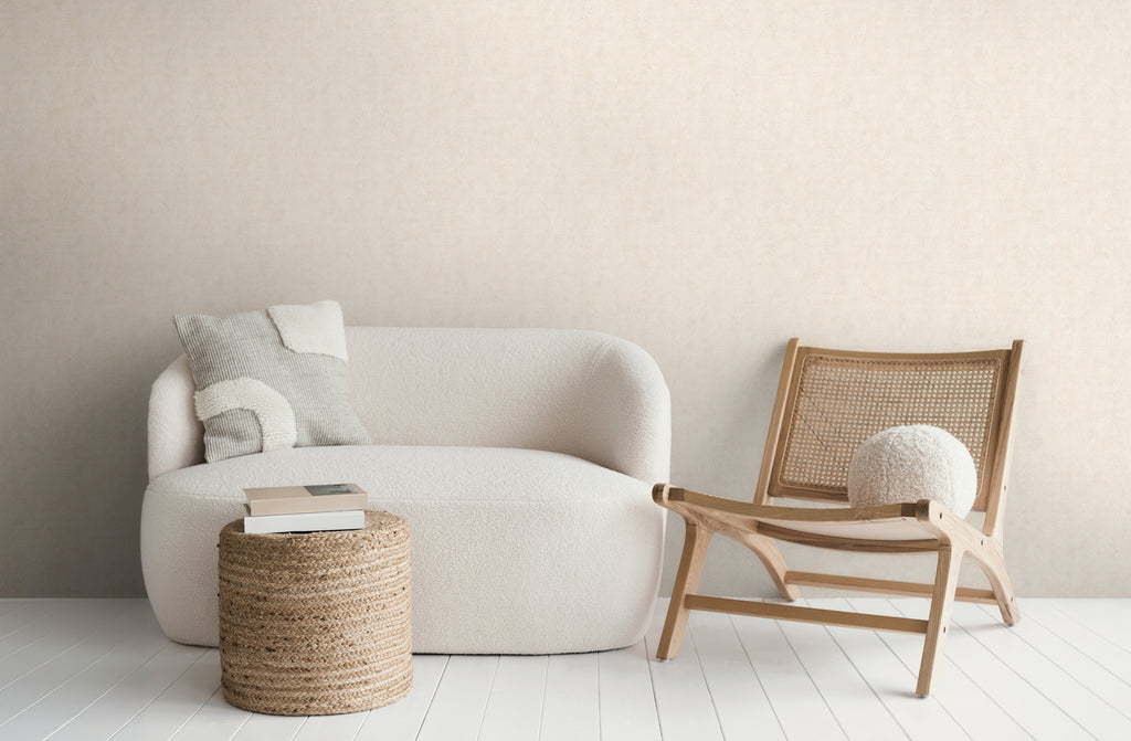 Hochwertige Vliestapete Beige Struktur