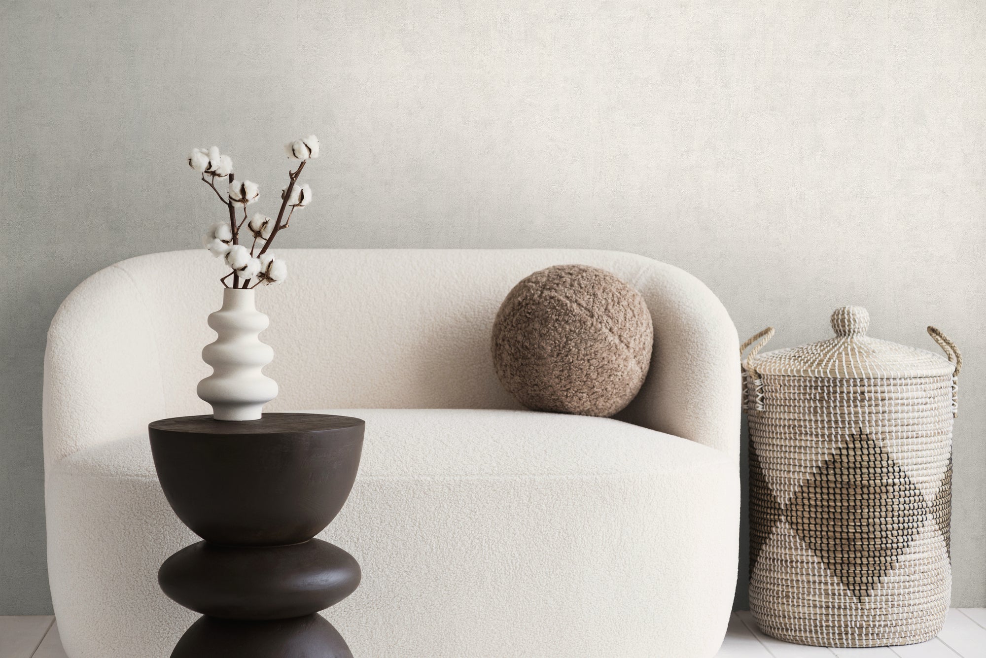 High-Quality Non-Woven Wallpaper Grey Texture