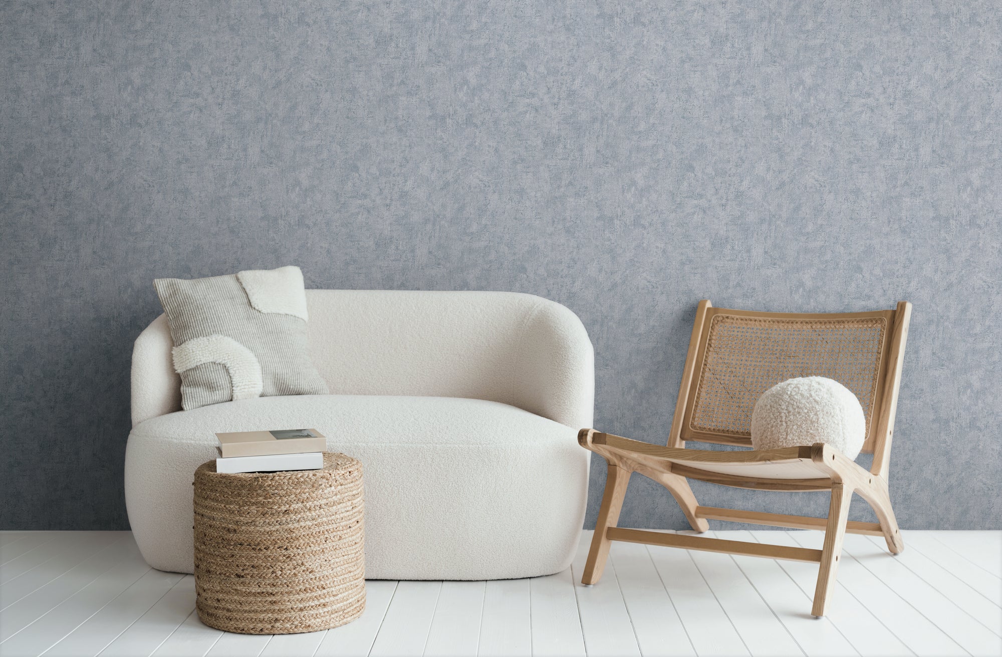 Premium Non-Woven Wallpaper Blue Texture