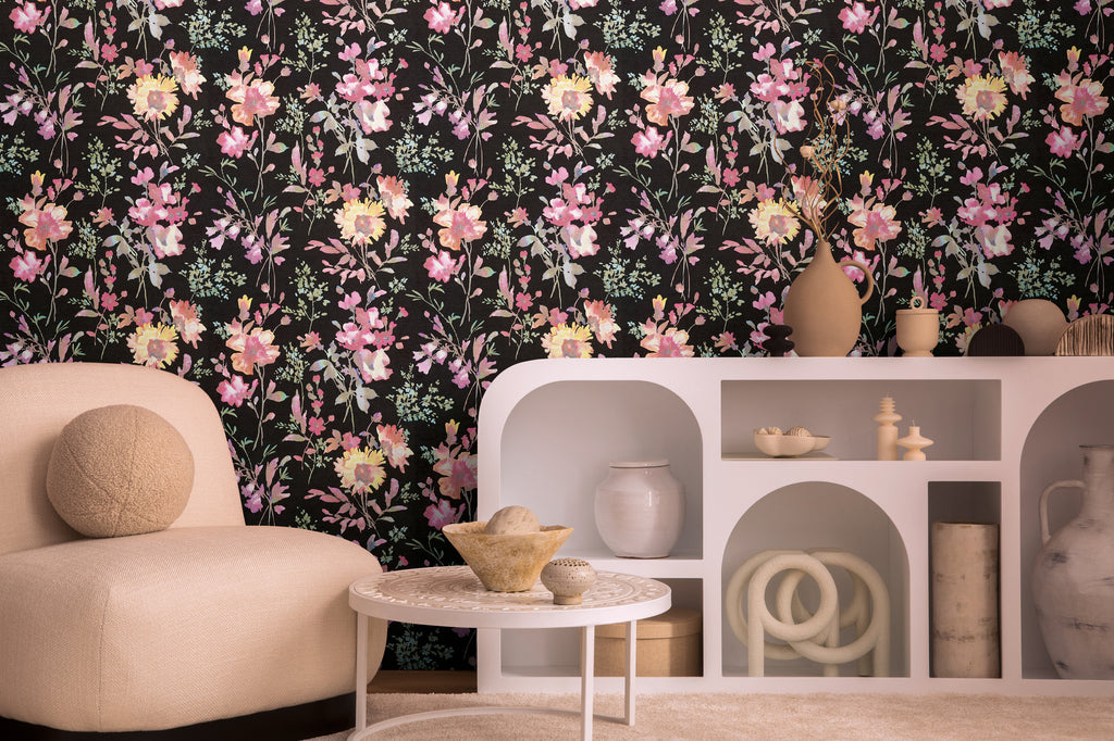 Hochwertige  Tapete aus der Kollektion CosmoLiving in Schwarz