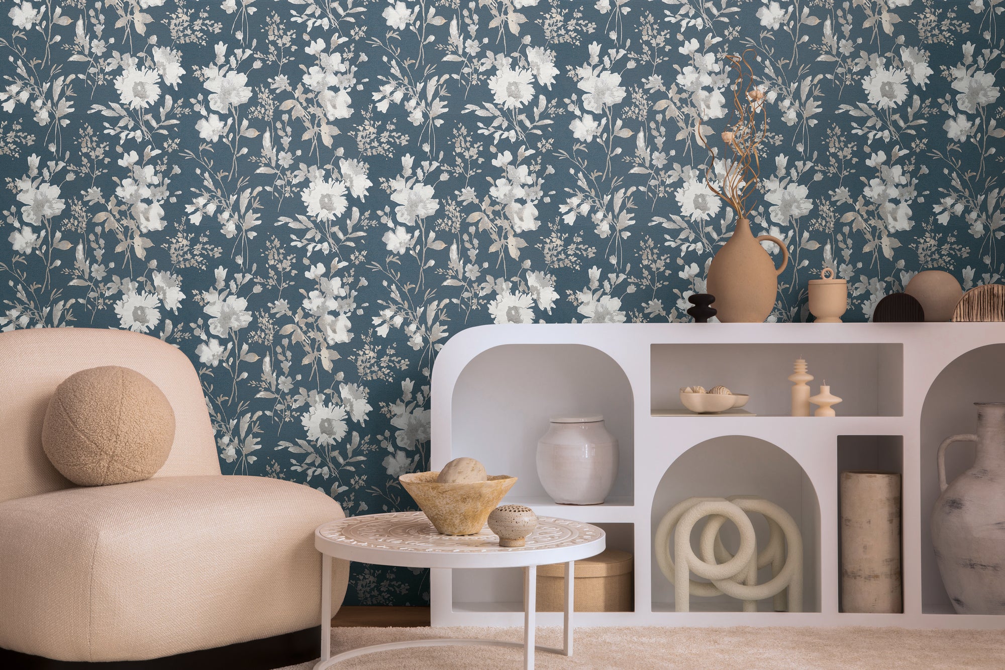 High-quality wallpaper from the CosmoLiving collection in blue 