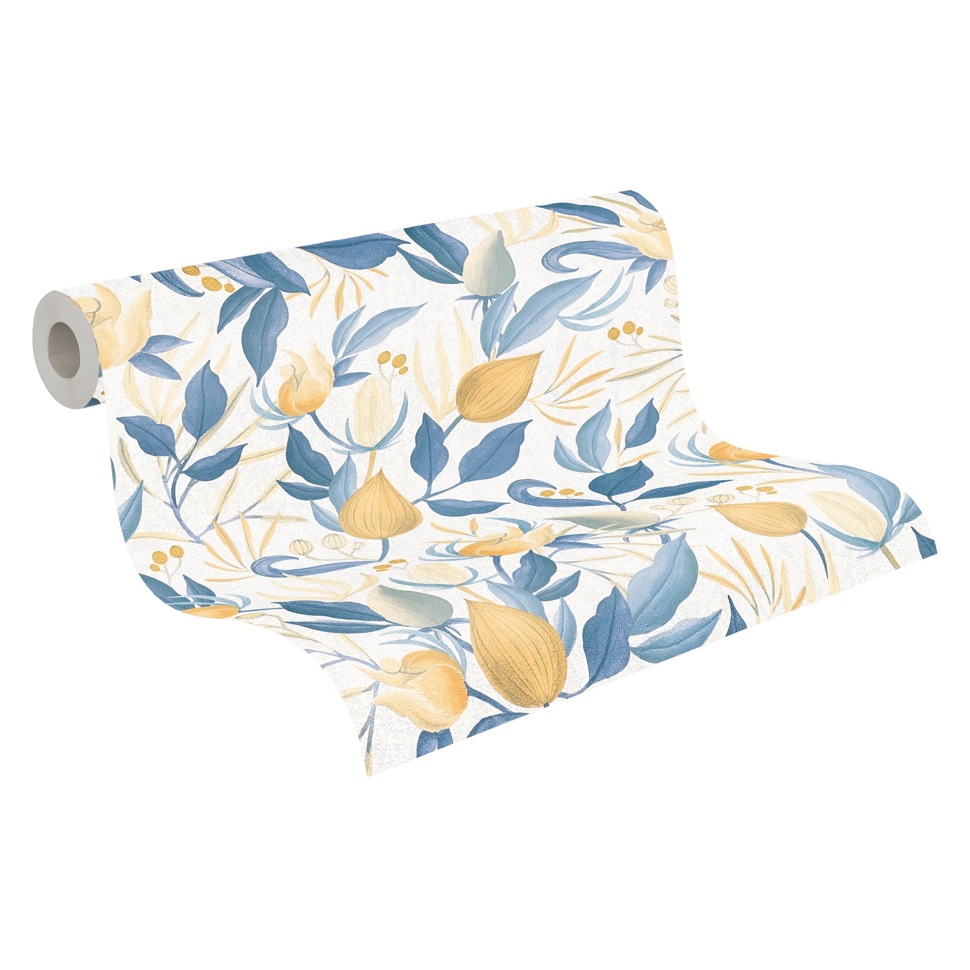 High-Quality Non-Woven Wallpaper White Floral