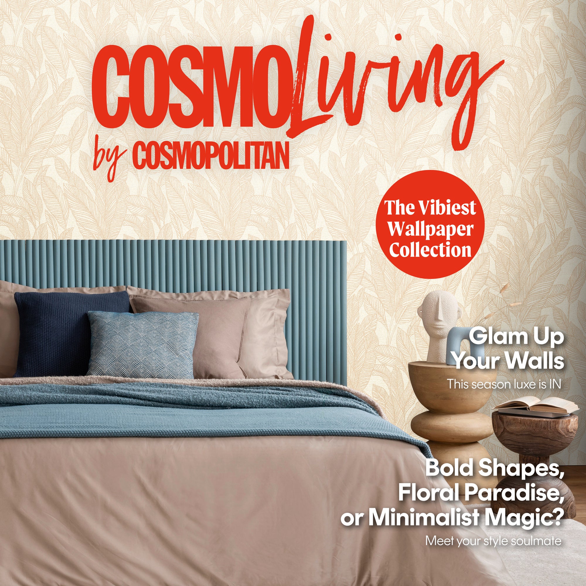 Hochwertige  Tapete aus der Kollektion CosmoLiving in Beige