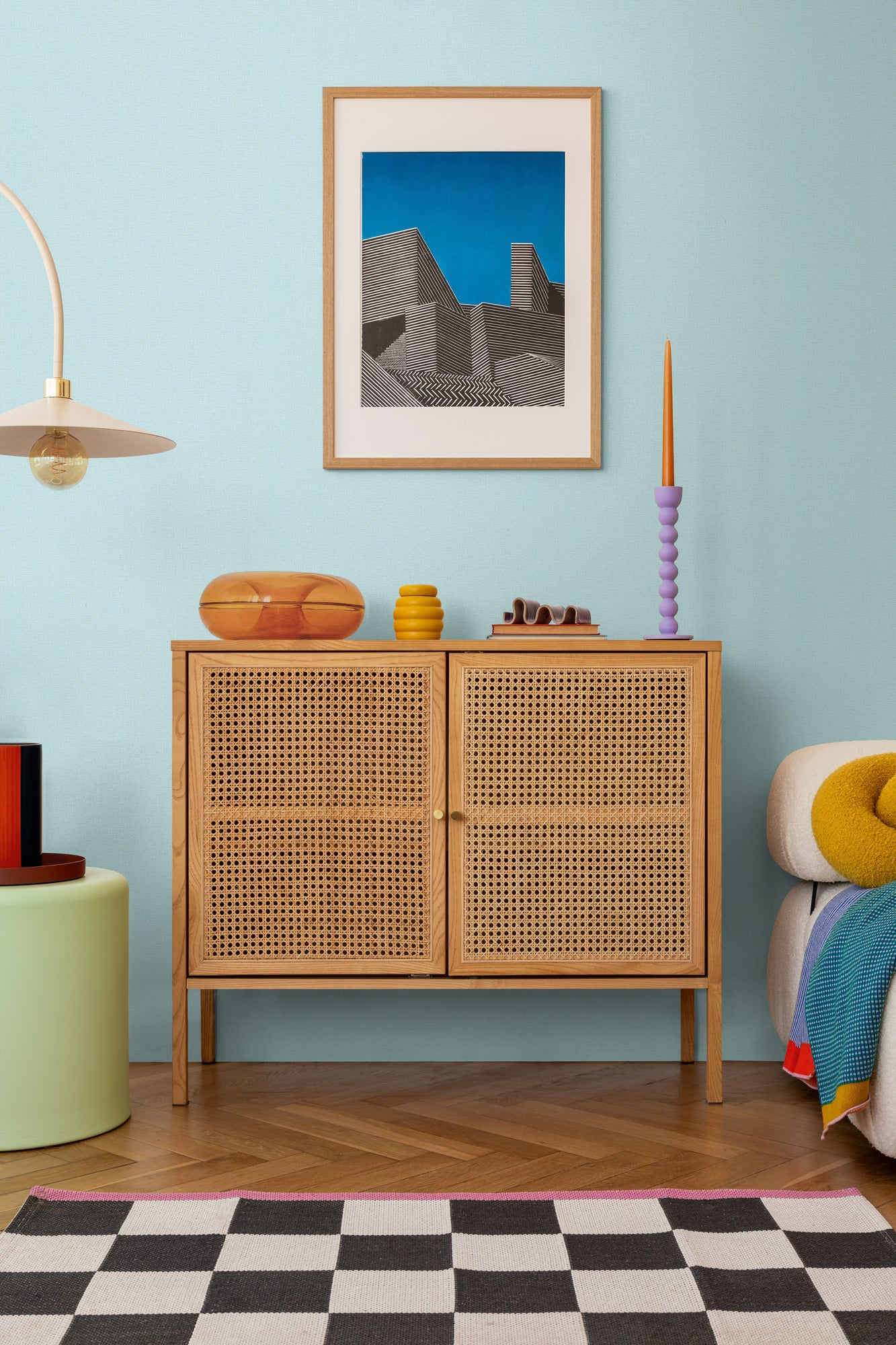 Hochwertige  Tapete aus der Kollektion CosmoLiving in Blau