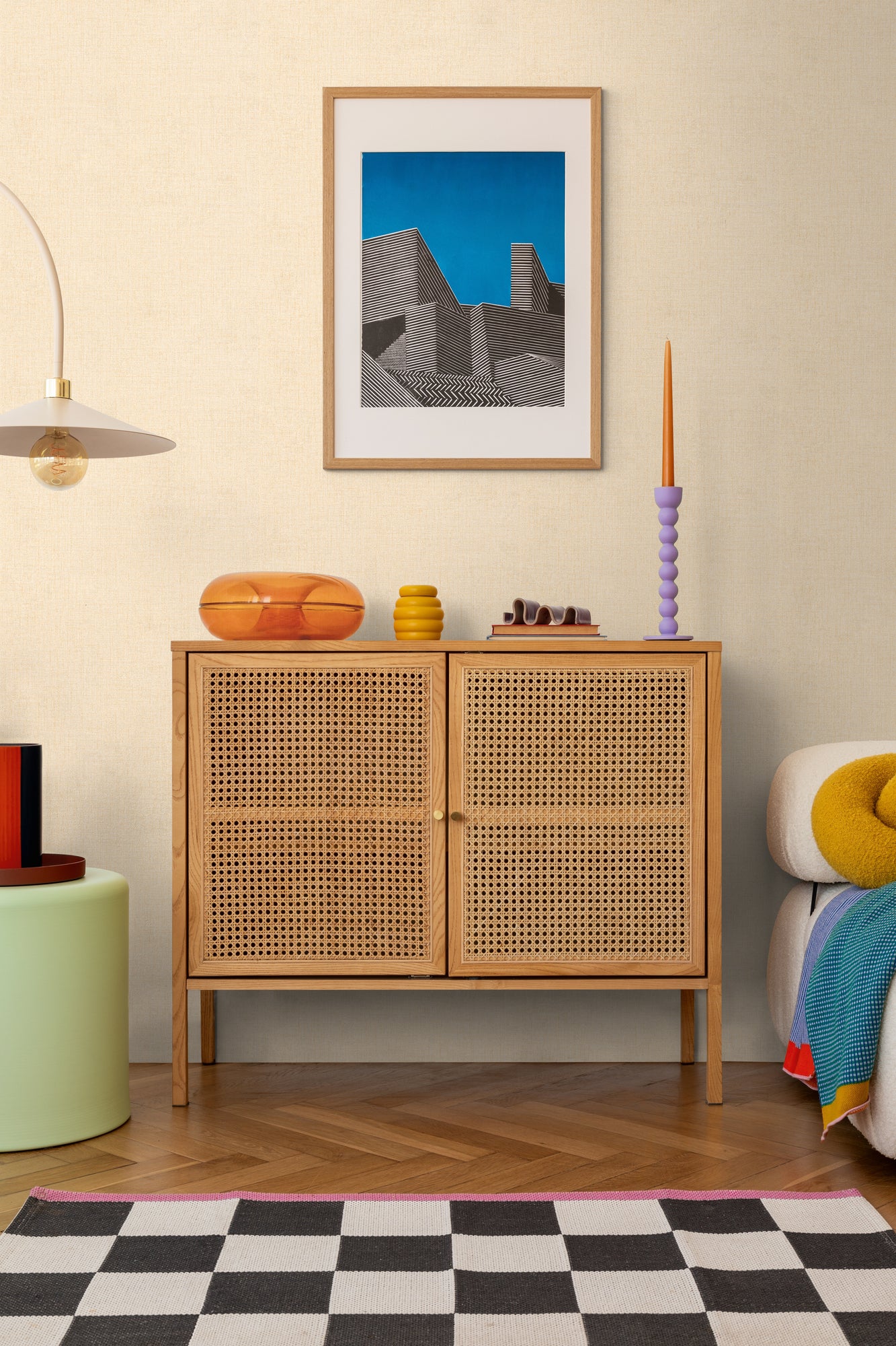 Hochwertige  Tapete aus der Kollektion CosmoLiving in Gelb