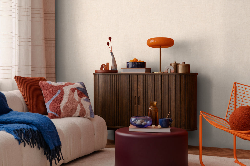 Hochwertige  Tapete aus der Kollektion CosmoLiving in Creme