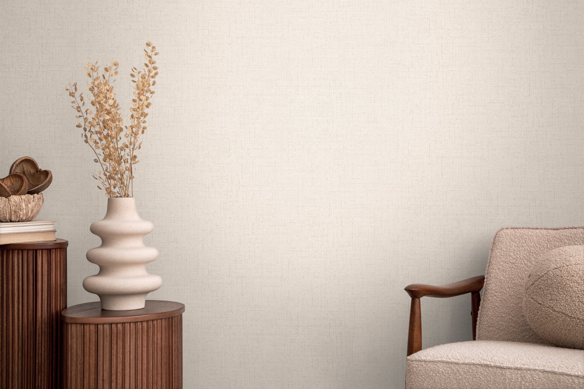 Hochwertige  Tapete aus der Kollektion CosmoLiving in Weiß