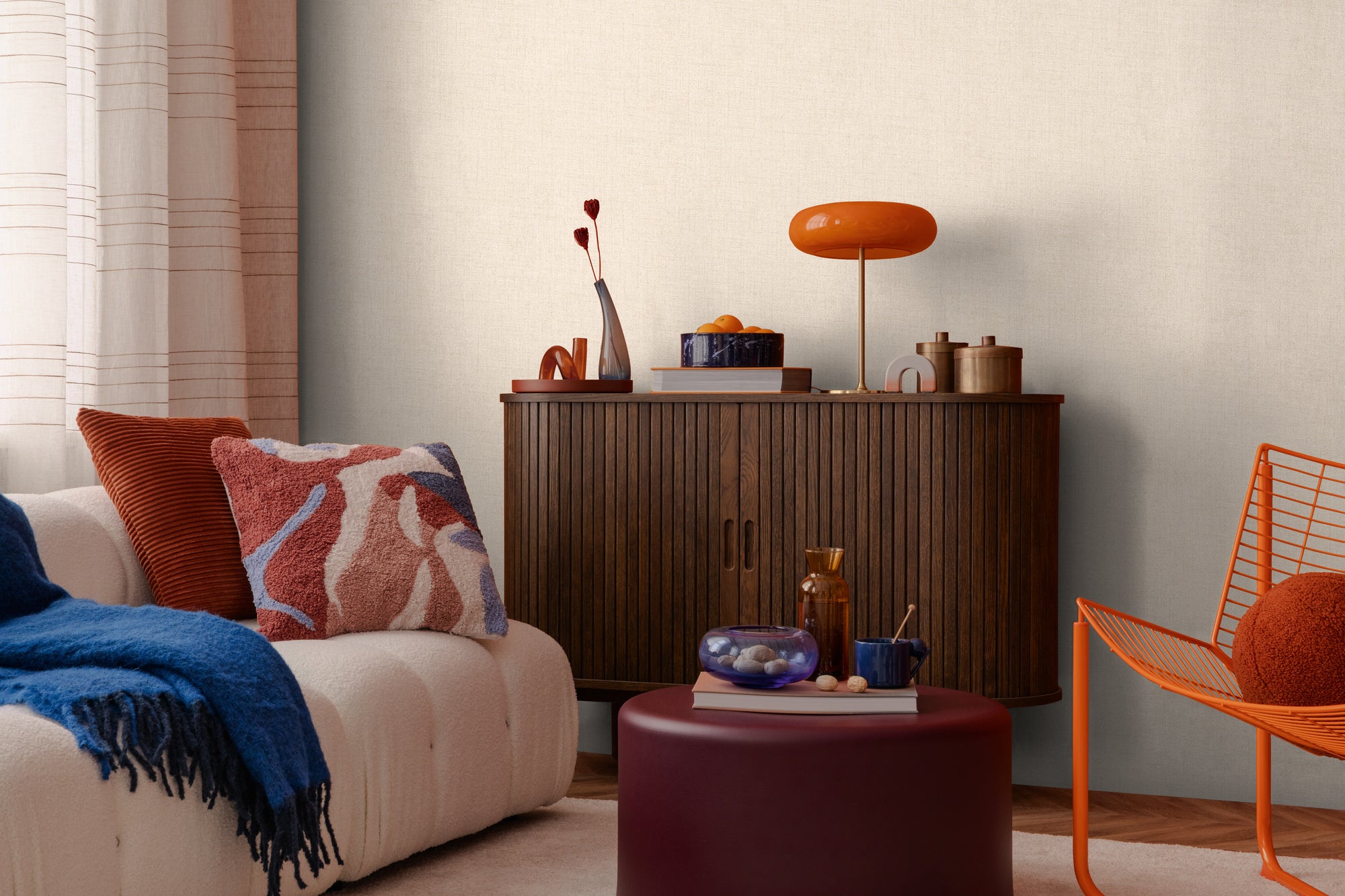 Hochwertige  Tapete aus der Kollektion CosmoLiving in Beige