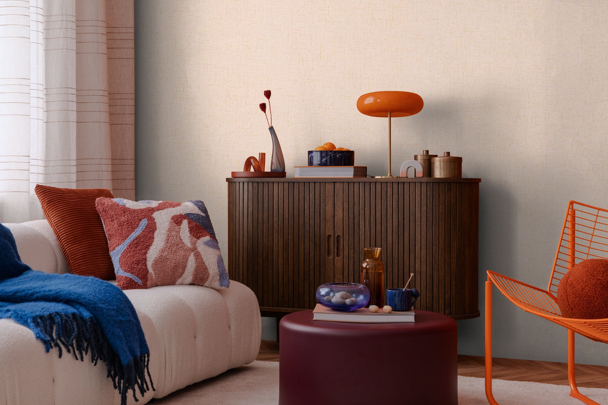 Hochwertige  Tapete aus der Kollektion CosmoLiving in Rosa