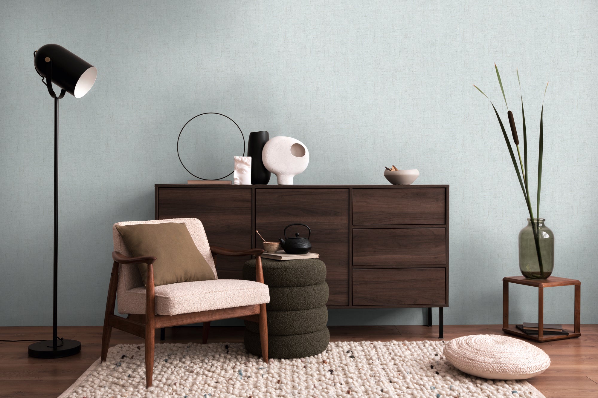 Hochwertige  Tapete aus der Kollektion CosmoLiving in Blau