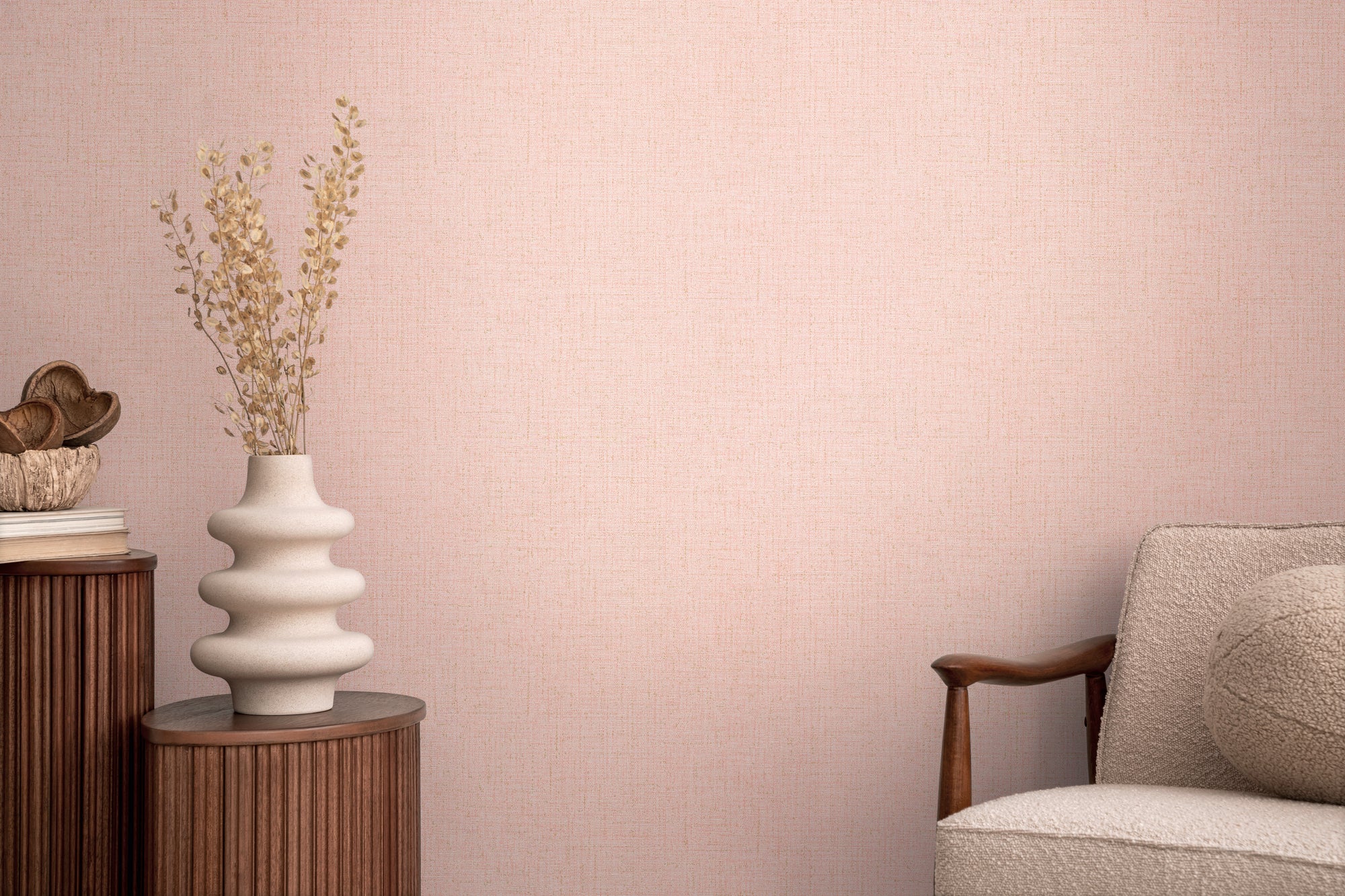 High-quality non-woven wallpaper pink plain wallpaper