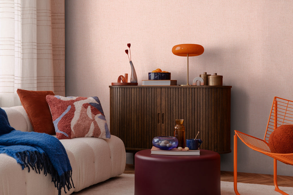 High-quality non-woven wallpaper pink plain wallpaper