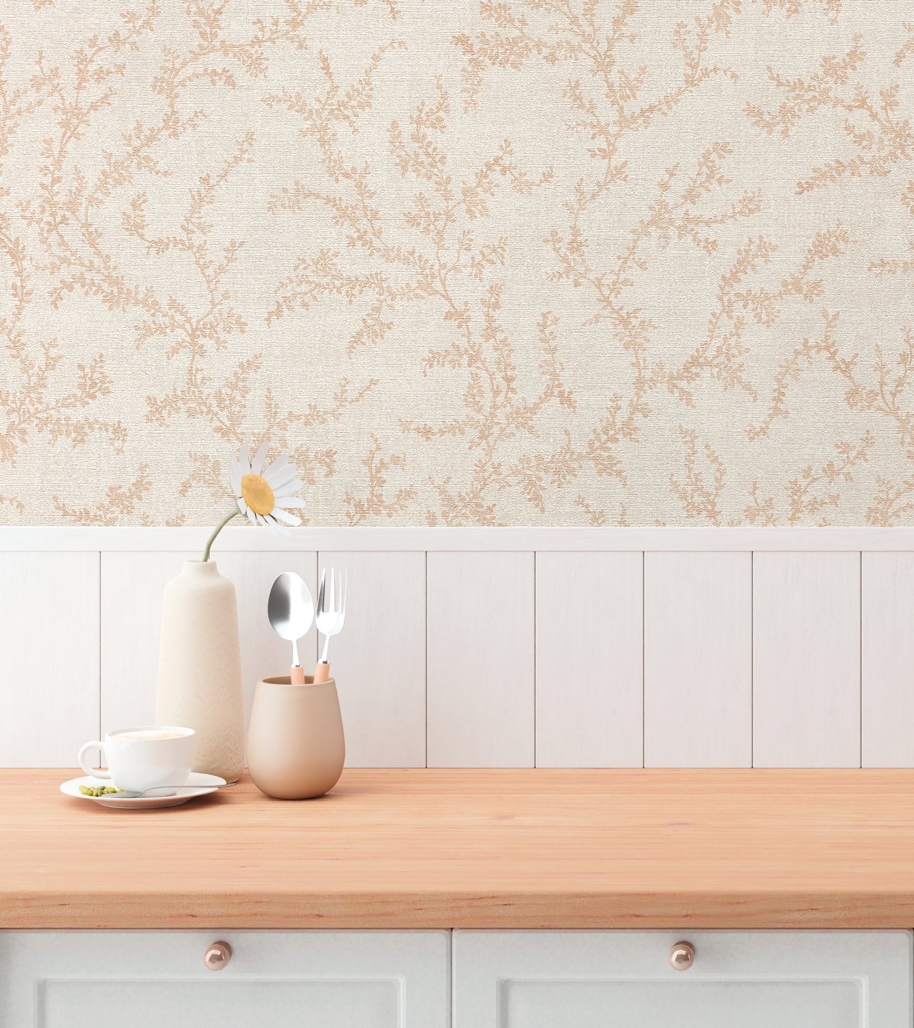 Premium Non-Woven Wallpaper Cream Natural